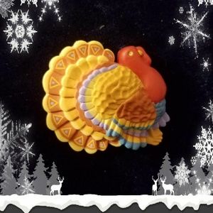 Vintage Hallmark Cards Thanksgiving Turkey Brooch